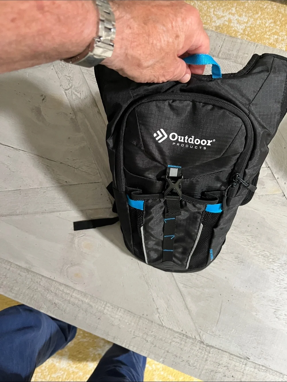Outdoor Products Black and Blue Hydration Backpack No Bladder